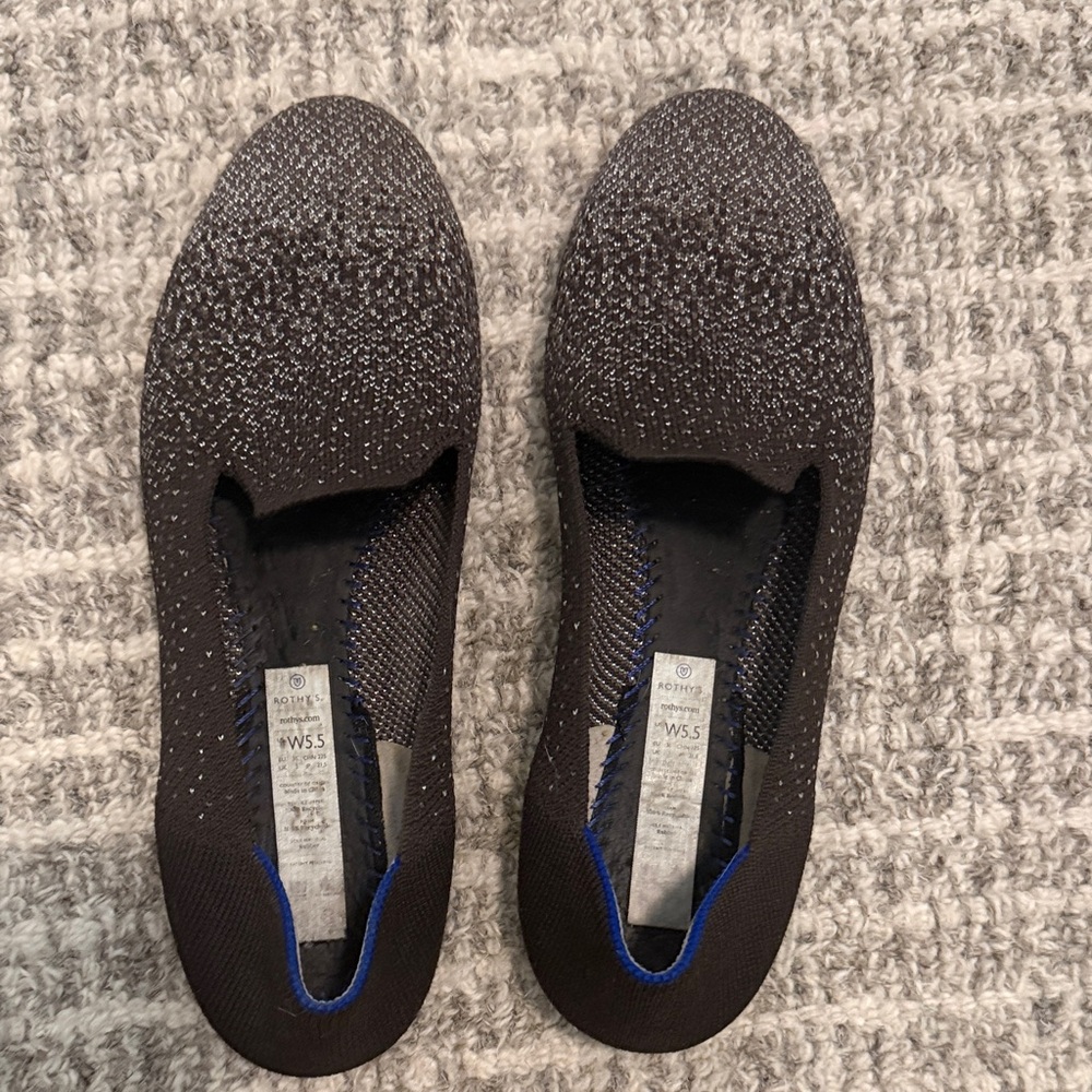 Rothy's Black and Blue Women's Flats